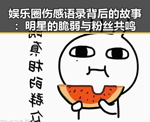 娱乐圈伤感语录背后的故事：明星的脆弱与粉丝共鸣