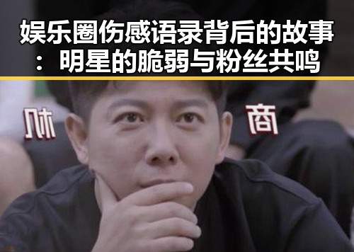 娱乐圈伤感语录背后的故事：明星的脆弱与粉丝共鸣
